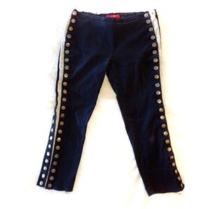 Platinum Plush Y2k Side Split Crop Goth Rave Jeans